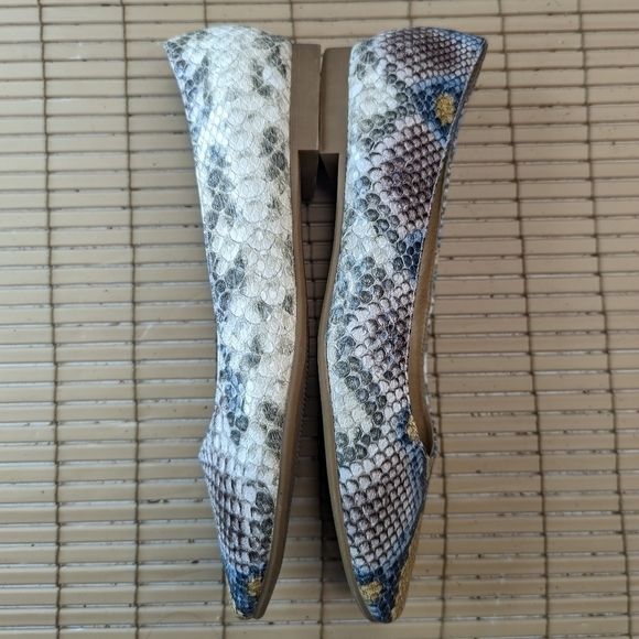 Steve Madden Danni Ballet flats Python Snake Print  Leather Womens Size 7M. New - Picture 8 of 9